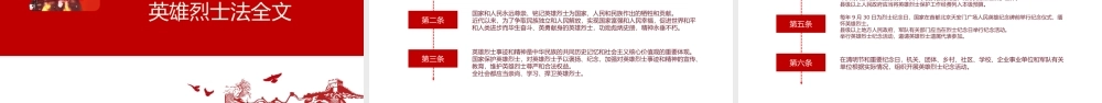 2022英雄烈士保护法PPT红色党政风烈士纪念日党课课件模板.pptx