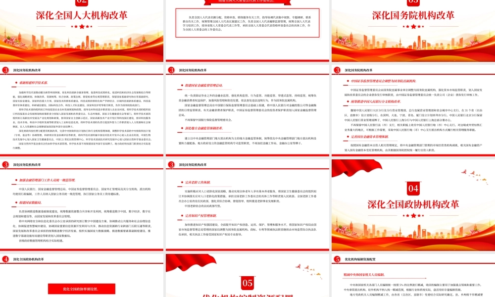 2023《党和国家机构改革方案》PPT大气精美风党员干部学习教育专题党课课件模板.pptx