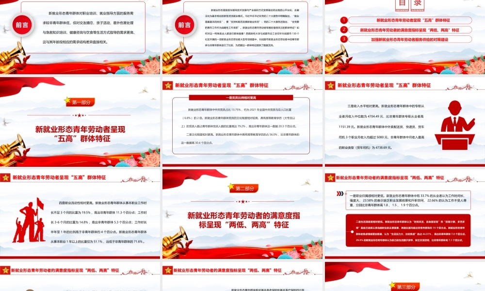 2023把握新就业形态青年劳动者的群体特征PPT大气精美风党员干部学习教育专题党课课件.pptx