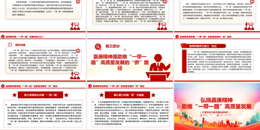 2023弘扬嘉庚精神，助推“一带一路”高质量发展ppt大气精美风汇聚华侨力量共建和谐世界党组织党支部党员培训学习党课课件__.pptx