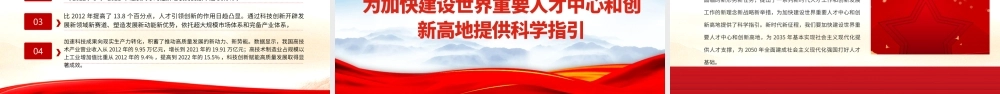 2023加快建设世界重要人才中心和创新高地PPT大气精美风党员干部学习教育专题党课课件.pptx