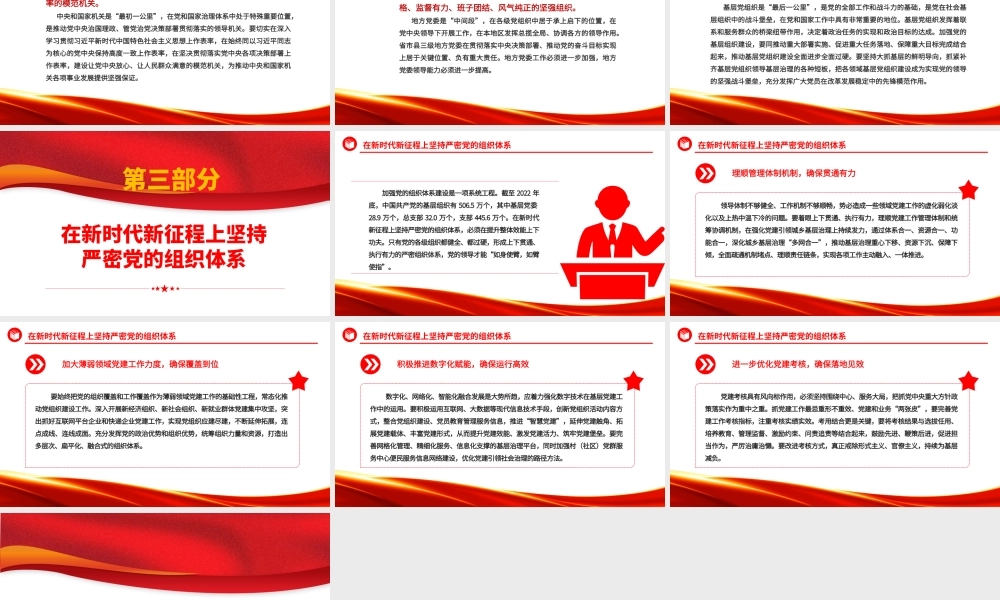 2023坚持严密党的组织体系ppt党政风深入贯彻落实好新时代党的建设总要求和新时代党的组织路线培养党员纪律性专题党课课件.pptx