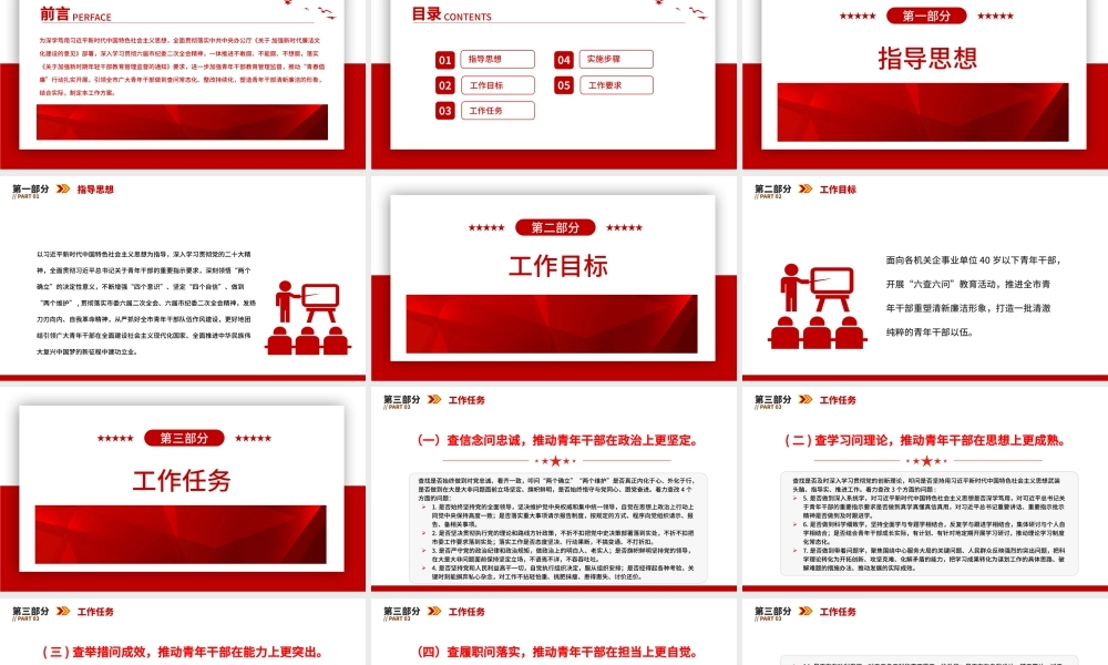 2023简洁精美青年干部“六查六问”教育活动深化“青春倡廉”行动工作方案党课PPT课件.pptx