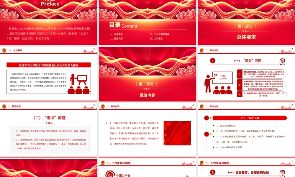 2023酒驾醉驾警示教育PPT开展党员干部和公职人员涉酒违纪违法问题专项整治工作方案课件.pptx
