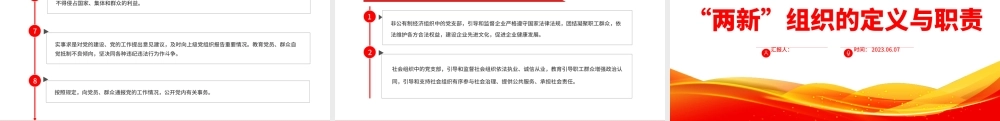 2023两新组织的定义与职责PPT精美简约党建知识微课堂党课课件.pptx