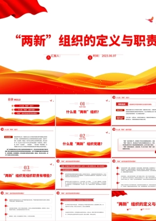 2023两新组织的定义与职责PPT精美简约党建知识微课堂党课课件.pptx