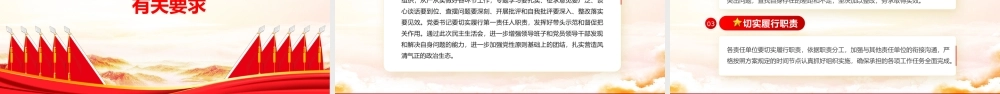 2023领导班子民主生活会方案PPT红色党政风党员干部学习教育专题党课党建课件模板.pptx