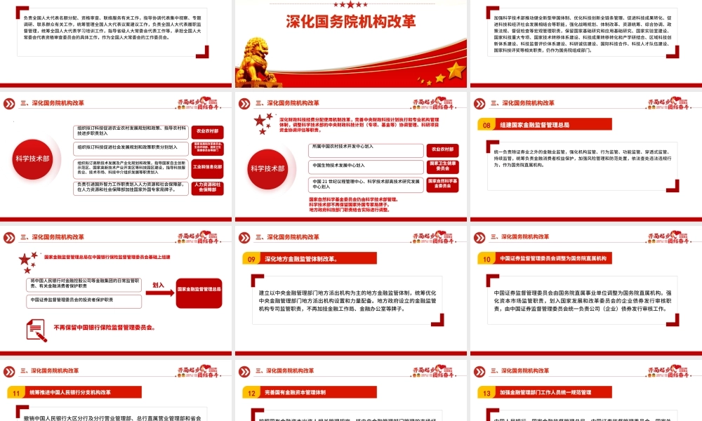 2023年党和国家机构改革方案PPT推进国家治理体系和治理能力现代化课件.pptx