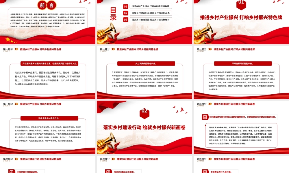 2023全面推进乡村振兴加快建设农业强国PPT大气精美风党员干部学习教育专题党课课件.pptx