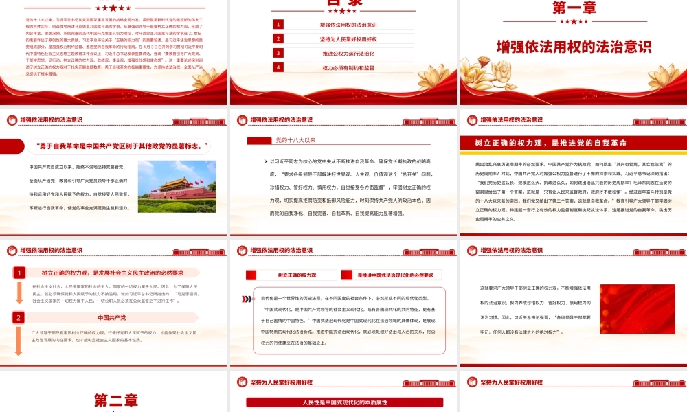 2023深刻领悟“正确的权力观”重要论述的丰富内涵PPT大气精美风党员干部学习教育专题党课课件.pptx