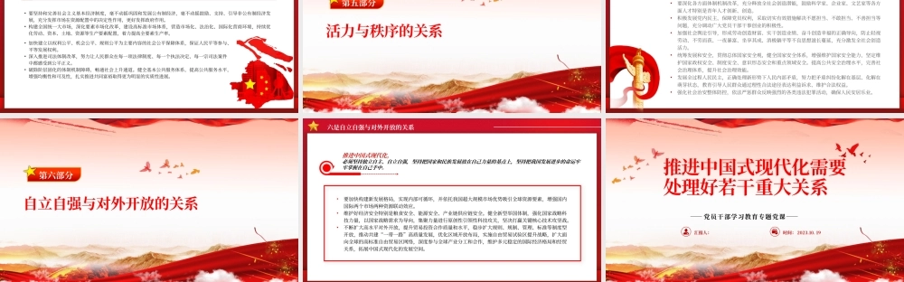 2023推进中国式现代化需要处理好若干重大关系PPT大气精美风党员干部学习教育专题党课课件.pptx