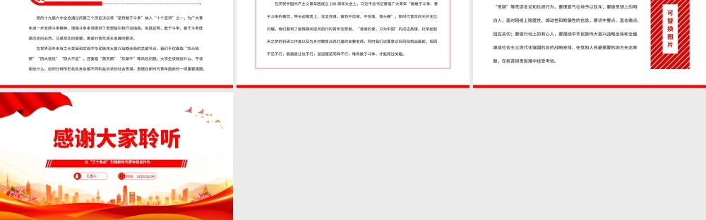 2023以“三个务必”引领新时代青年担当作为PPT大气精美风团员干部学习教育专题党课课件.pptx