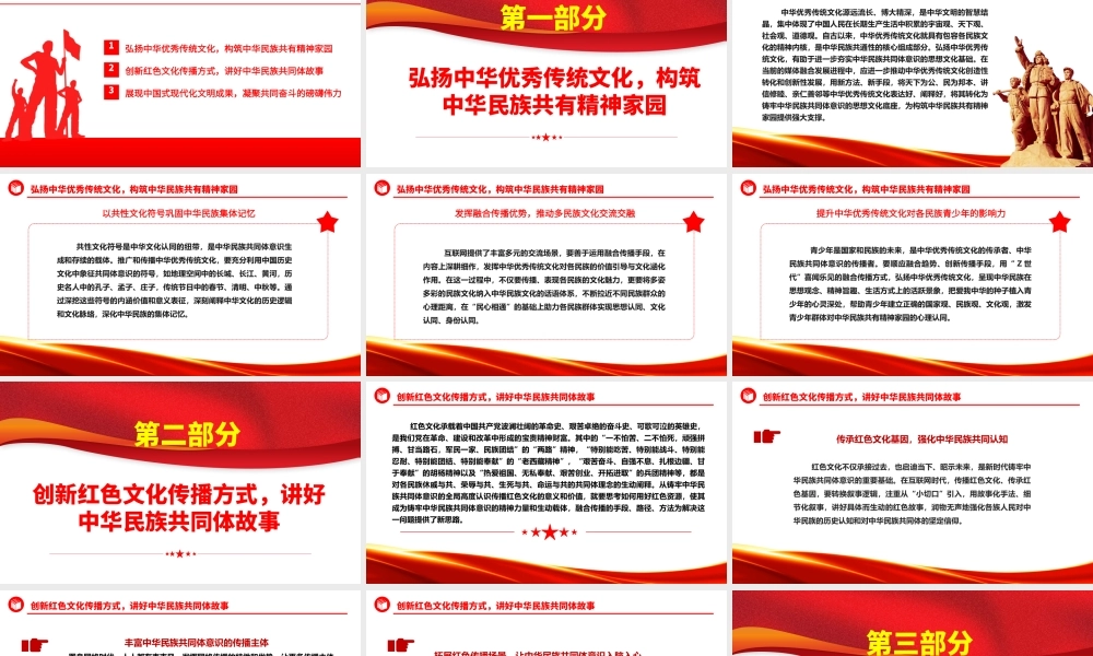 2023以融合传播铸牢中华民族共同体意识PPT精美党政风做好新时代宣传文化工作基层党员干部党课培训课件.pptx