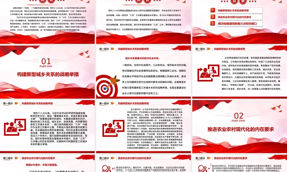 2023以乡村全面振兴推动现代化建设PPT党政风解决好“三农”问题实施乡村振兴战略专题党课课件模板下载.pptx