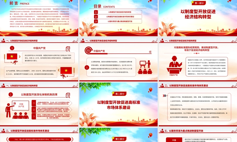 2023以制度型开放深化体制机制改革PPT大气精美风党员干部学习教育专题党课课件.pptx