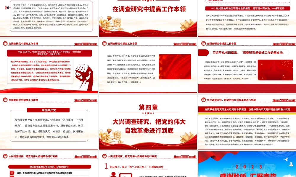 2023在大兴调查研究中保持解决大党独有难题的清醒和坚定PPT大气精美风党员干部学习教育专题党课课件.pptx