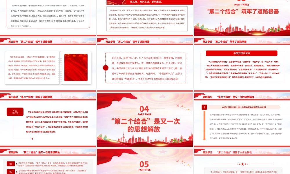 2023准确理解和把握“第二个结合”的理论意蕴与实践要求PPT大气精美风党员干部学习教育专题党课课件.pptx