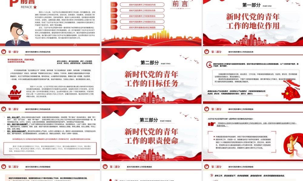 2023做好新时代党的青年工作的根本遵循PPT大气精美风党员干部学习教育专题党课课件.pptx