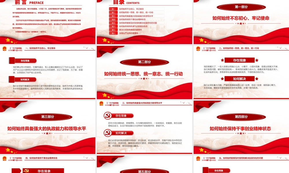 2024“六个如何始终”如何解决大党独有难题微党课PPT.pptx