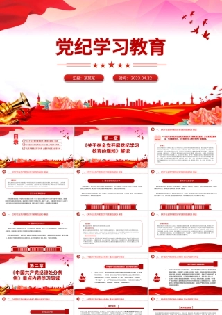 2024党纪学习教育PPT大气简洁集中性党纪教育专题微党课.pptx