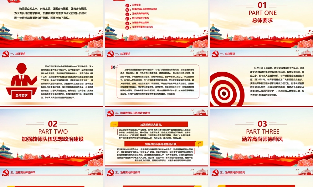 2024弘扬教育家精神PPT精美简洁加强新时代高素质专业化教师队伍建设党课下载.pptx