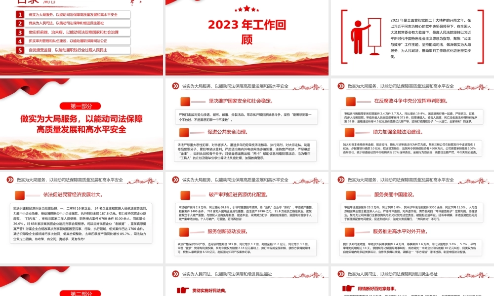 2024两会最高人民法院工作报告PPT大气简洁两会学习微党课.pptx