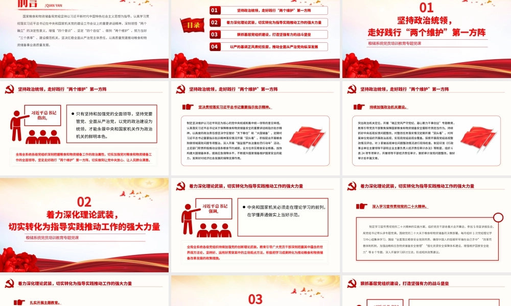 2024守住管好“天下粮仓”和“大国储备”PPT党政风粮储系统专题党课.pptx