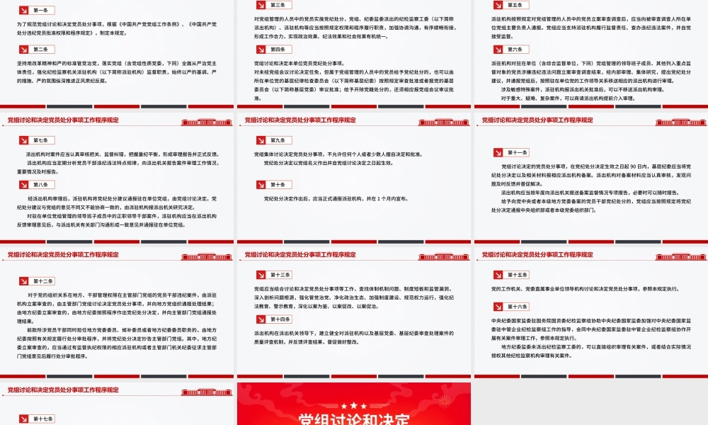 2025《党组讨论和决定党员处分事项工作程序规定》PPT党内法规课件下载.pptx