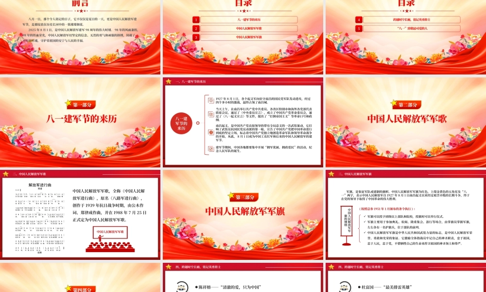 2025热烈庆祝中国人民解放军建军98周年PPT八一建军节党课课件.pptx