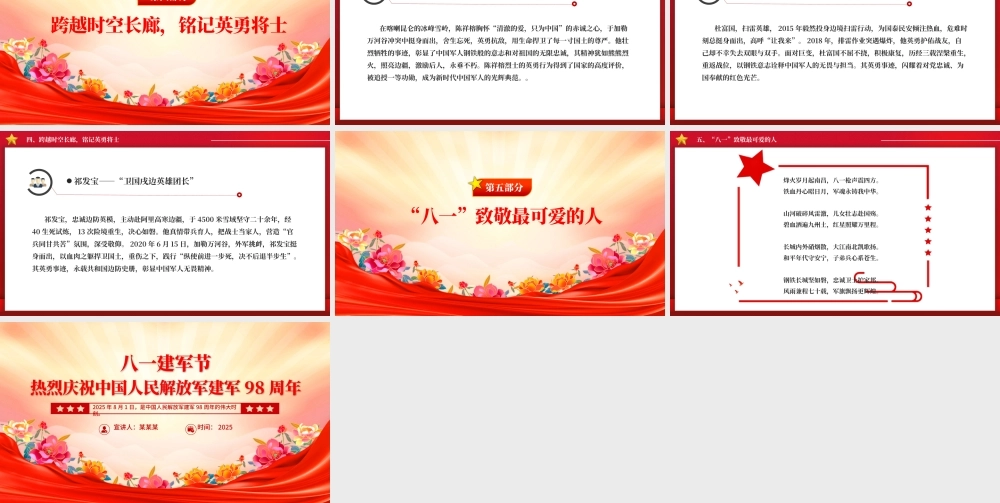 2025热烈庆祝中国人民解放军建军98周年PPT八一建军节党课课件.pptx