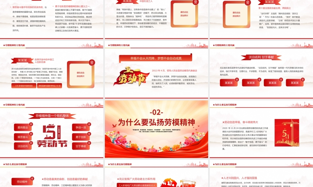 2025五一致敬劳动者PPT劳动节弘扬专题党课下载.pptx