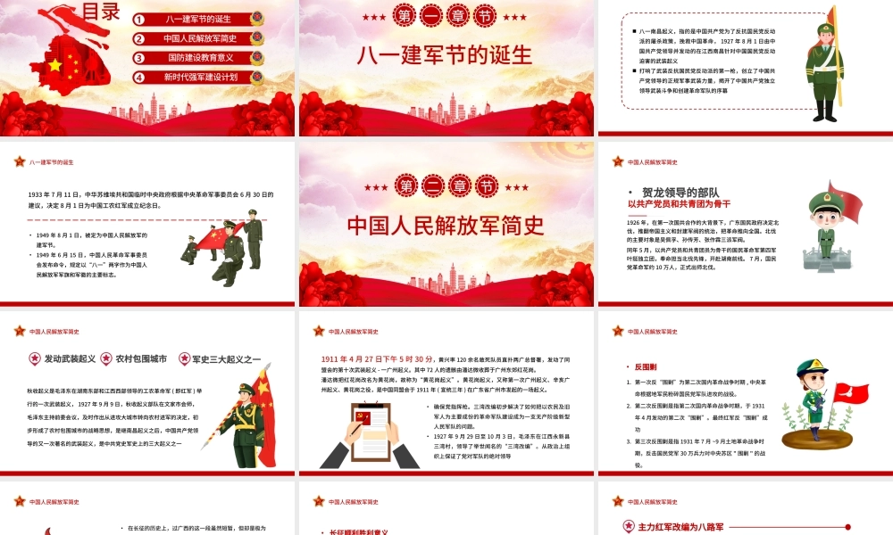 八一建军节PPT红色精美2025热烈庆祝中国人民解放军建军98周年党课下载.pptx