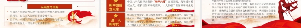 百年大党风华掠影PPT中国共产党的百年奋斗是马克思主义中国化彻底改变民族命运为人民谋幸福推动人类历史进步的100年党课课件.pptx