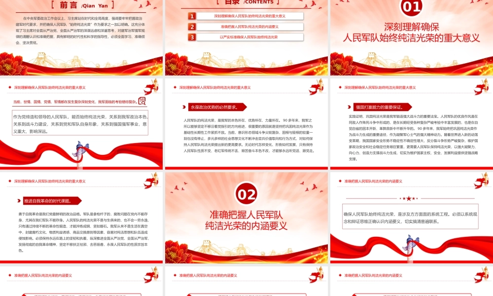 必须确保人民军队始终纯洁光荣PPT党建风全面从严治党全面从严治军课件.pptx
