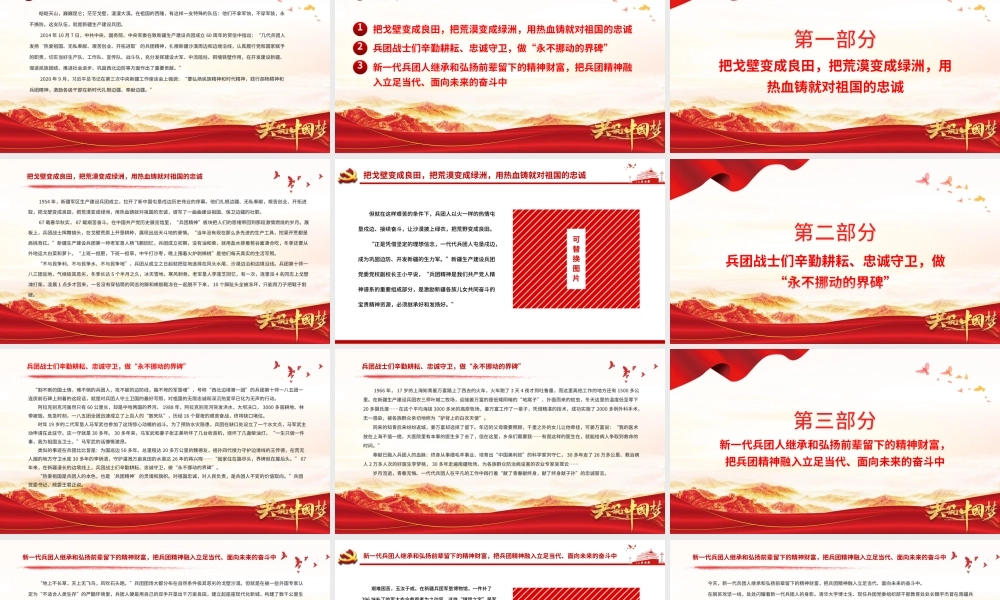 传承兵团精神扎根奉献边疆PPT建党100周年中国精神谱系热爱祖国无私奉献艰苦创业开拓进取党员教育党课.pptx