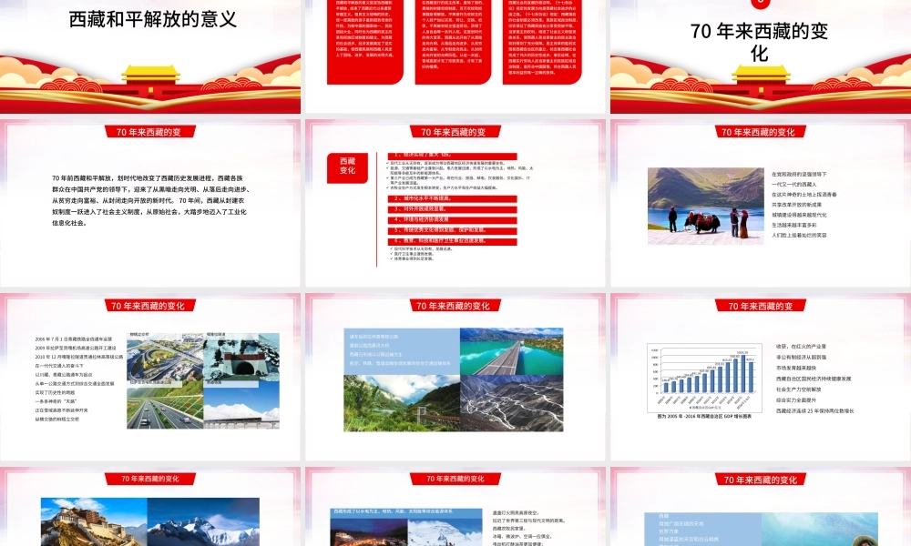 传承红色精神积蓄奋斗力量西藏和平解放70周年党课ppt.pptx