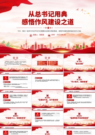 创意风从总书记用典感悟作风建设之道PPT党课课件.pptx