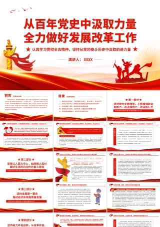 从百年党史中汲取力量 全力做好发展改革工作.pptx