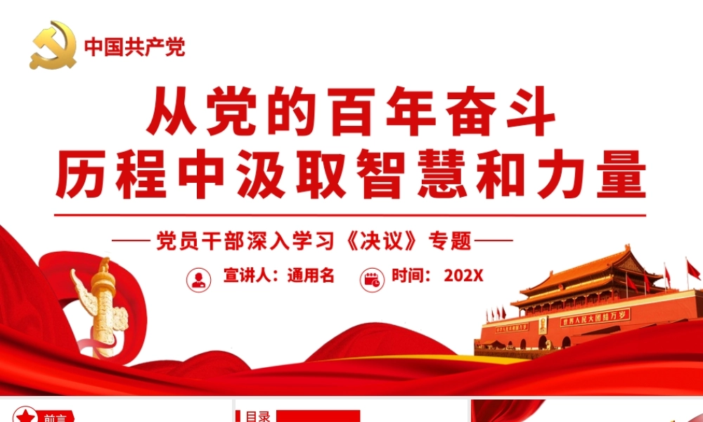 从党的百年奋斗历程中汲取智慧和力量.pptx