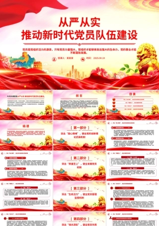 从严从实推动新时代党员队伍建设PPT组织建设党课课件.pptx