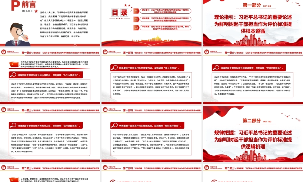 担当作为是领导干部的“标配”ppt党建风学习关于激励干部担当作为的重要论述微党课.pptx