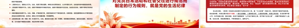 党的六大纪律主旨要义PPT红色大气党员干部警示教育党课课件.pptx