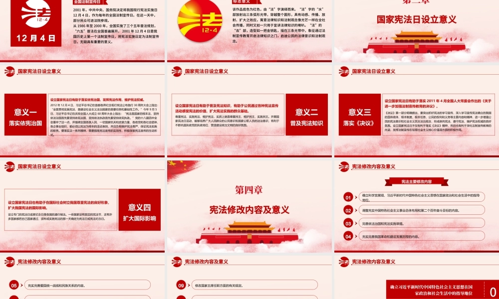党建风国家宪法日宪法知识学习PPT模板.pptx