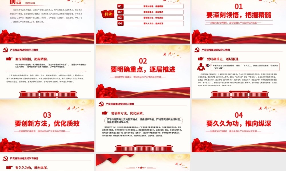 党政风严实标准推进党纪学习教育PPT加强党的纪律建设微党课.pptx