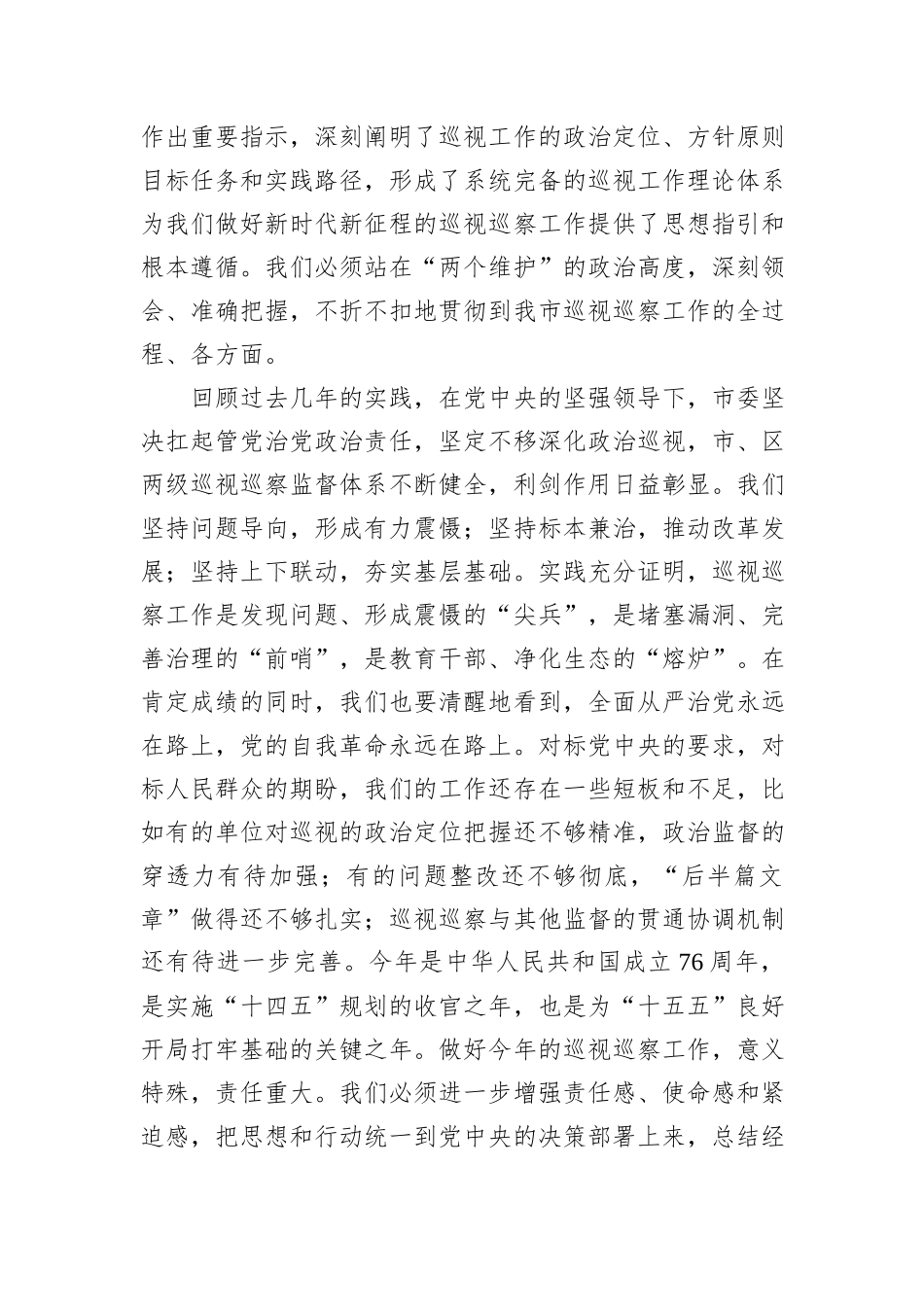 在2025年全市巡视巡察工作会议上的讲话提纲.docx_第2页