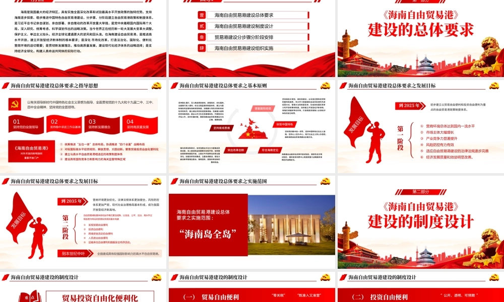 地域党课之学习解读海南自由贸易港建设总体方案海南党课PPT模板-含讲稿.pptx