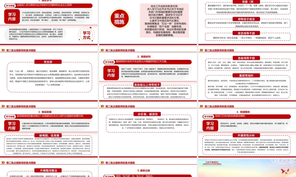 第二批主题教育的重点措施PPT学习贯彻习近平新时代中国特色社会主义思想主题教育党课课件.pptx