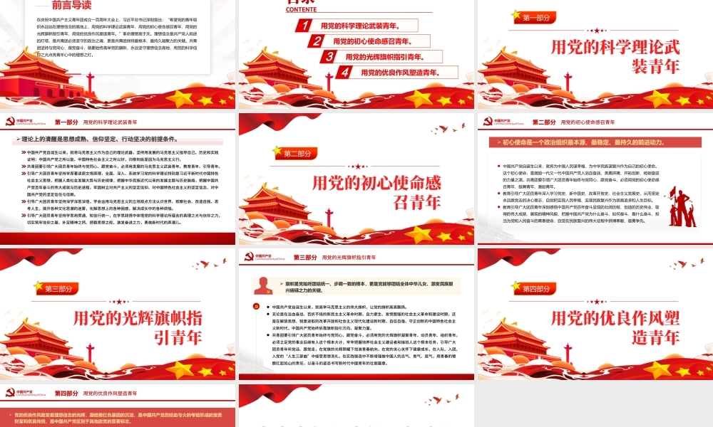 点亮青年心中的理想之灯PPT学习在庆祝中国共产主义青年团成立100周年大会上的重要讲话专题党课.pptx