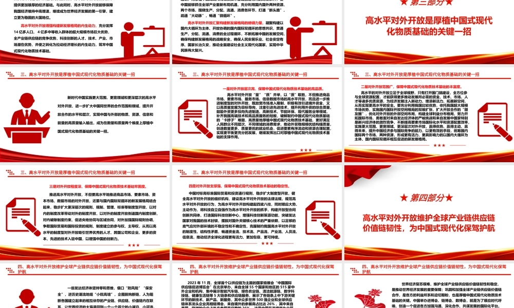 高水平开放助力高质量发展 ppt简洁时尚坚持高水平对外开放的战略部署专题党课.pptx