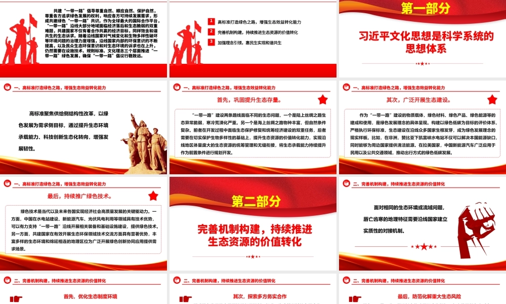 共建“一带一路”经济生态都要抓ppt大气精美风推进“一带一路”绿色发展党组织党支部党员专题党课课件.pptx